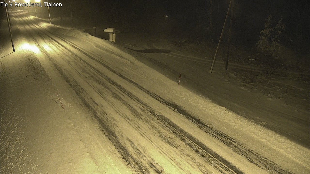 Weather Camera Image Road 4 Rovaniemi, Tiainen, Rovaniemi, Lappi