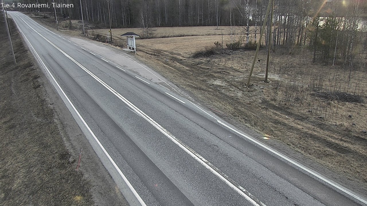 Weather Camera Image Road 4 Rovaniemi, Tiainen, Rovaniemi, Lappi