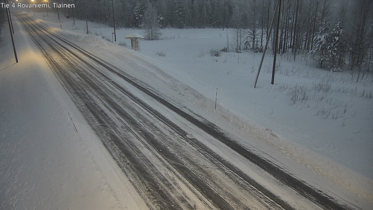 Weather Camera Image Road 4 Rovaniemi, Tiainen, Rovaniemi, Lappi