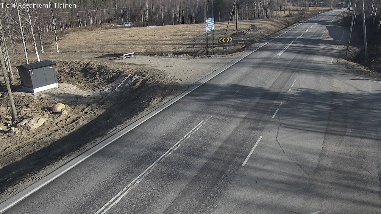 Weather Camera Image Väg 4 Rovaniemi, Tiainen, Rovaniemi, Lappi