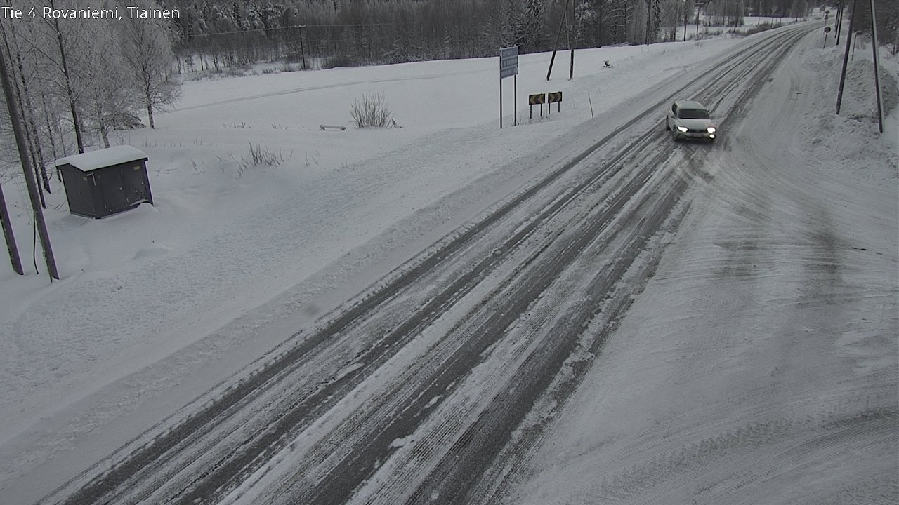 Weather Camera Image Road 4 Rovaniemi, Tiainen, Rovaniemi, Lappi