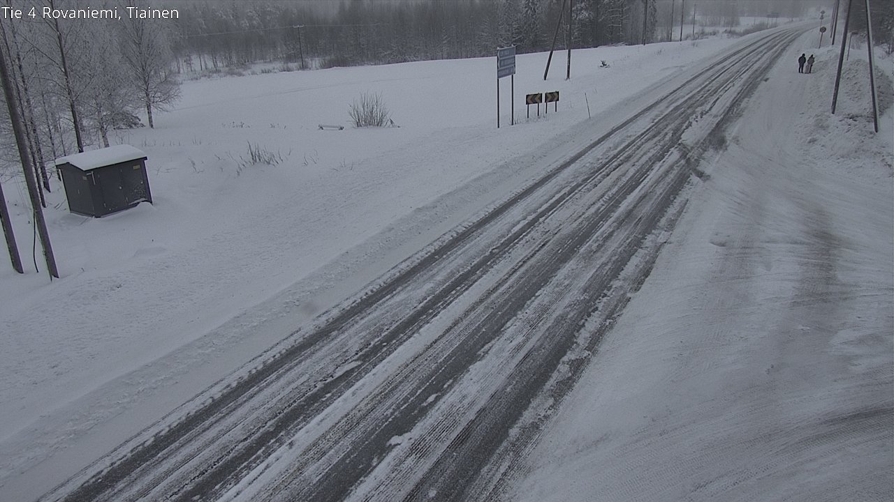 Weather Camera Image Road 4 Rovaniemi, Tiainen, Rovaniemi, Lappi
