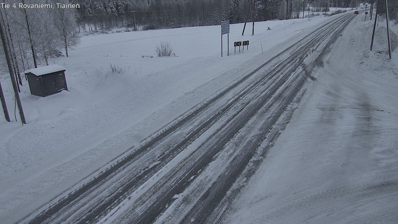 Weather Camera Image Road 4 Rovaniemi, Tiainen, Rovaniemi, Lappi