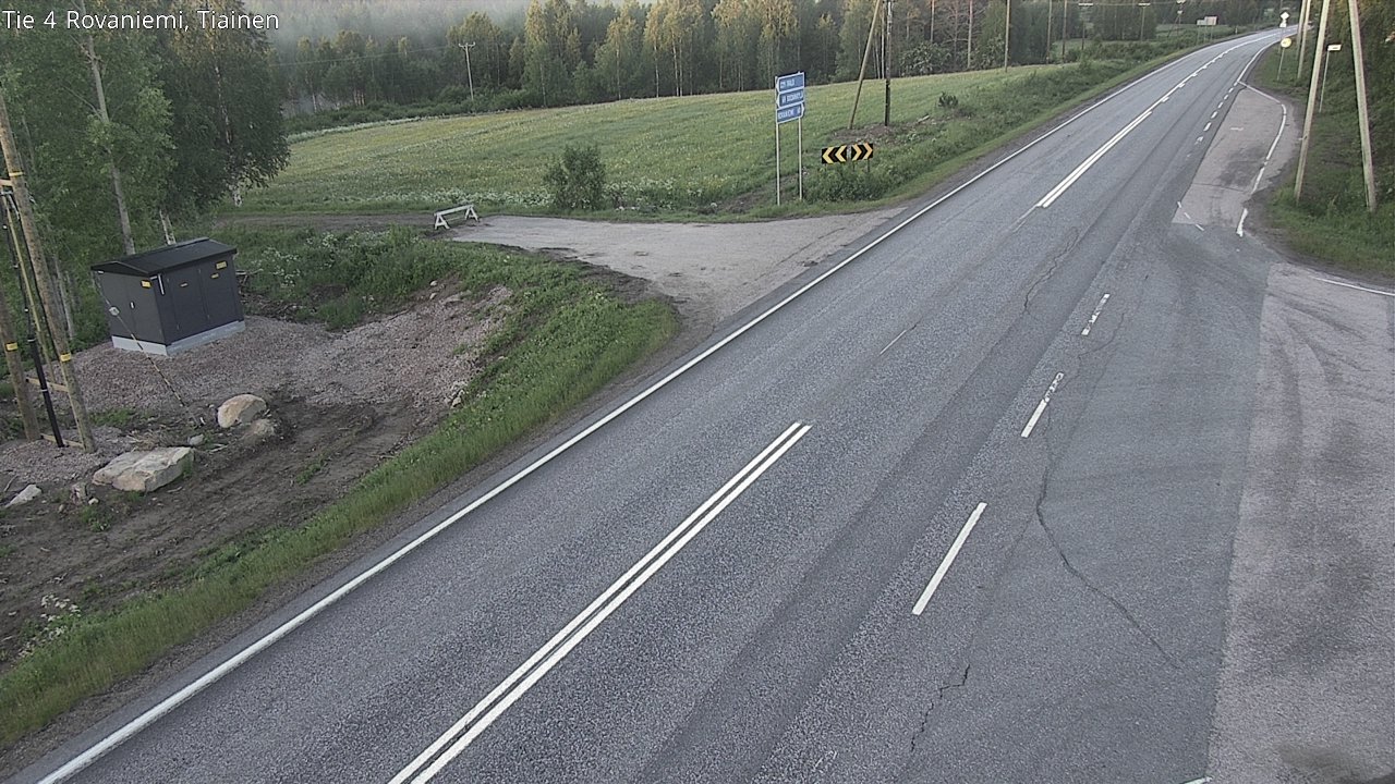 Weather Camera Image Road 4 Rovaniemi, Tiainen, Rovaniemi, Lappi