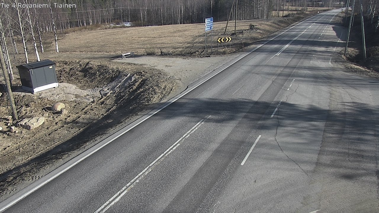 Weather Camera Image Väg 4 Rovaniemi, Tiainen, Rovaniemi, Lappi