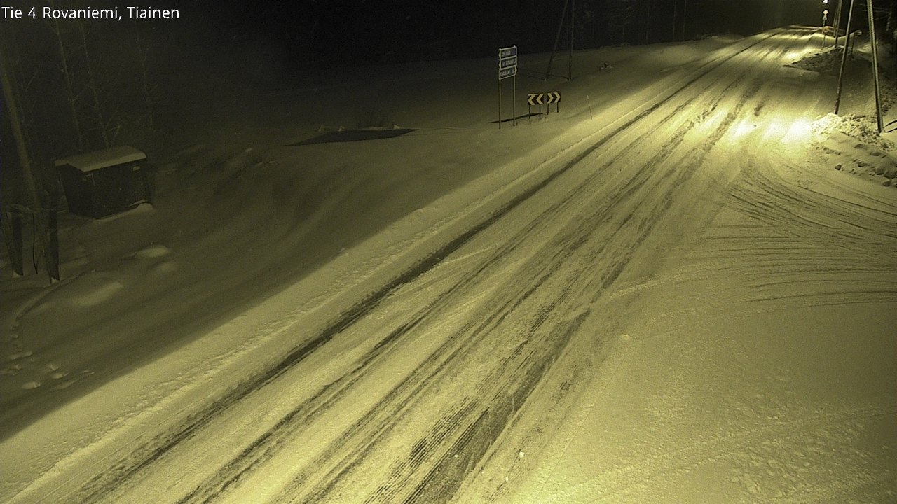 Weather Camera Image Road 4 Rovaniemi, Tiainen, Rovaniemi, Lappi