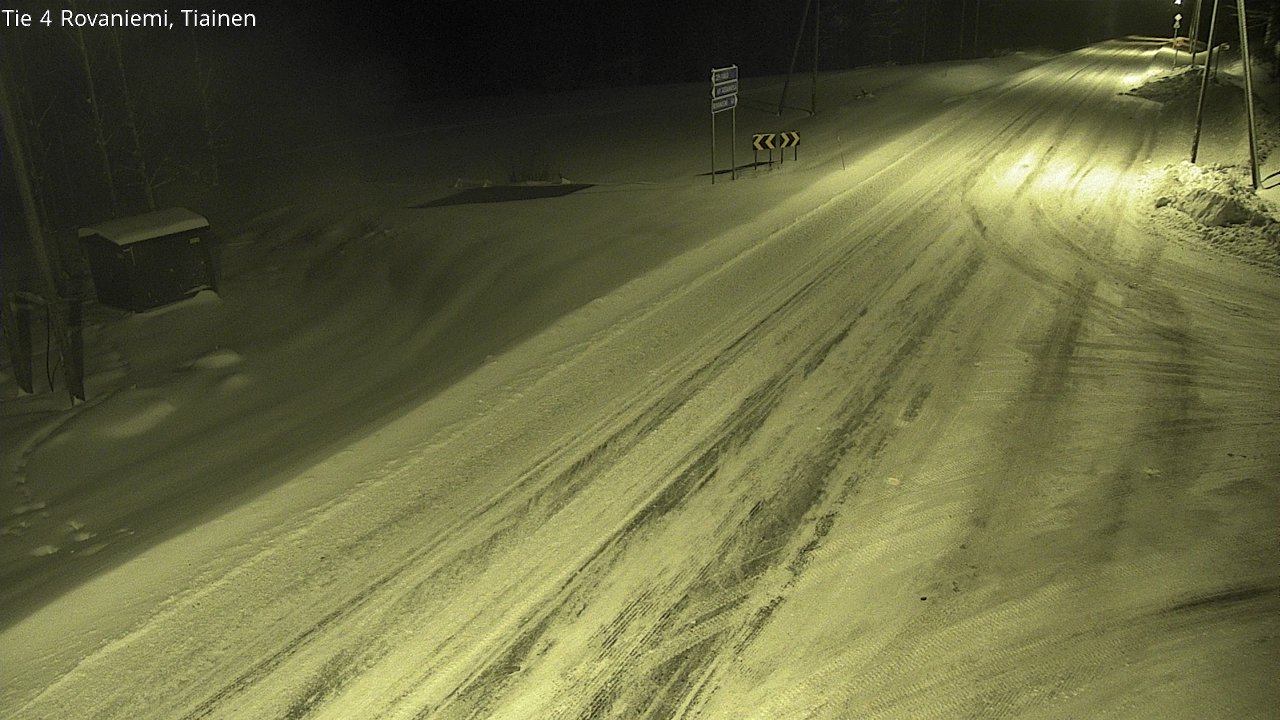 Weather Camera Image Road 4 Rovaniemi, Tiainen, Rovaniemi, Lappi