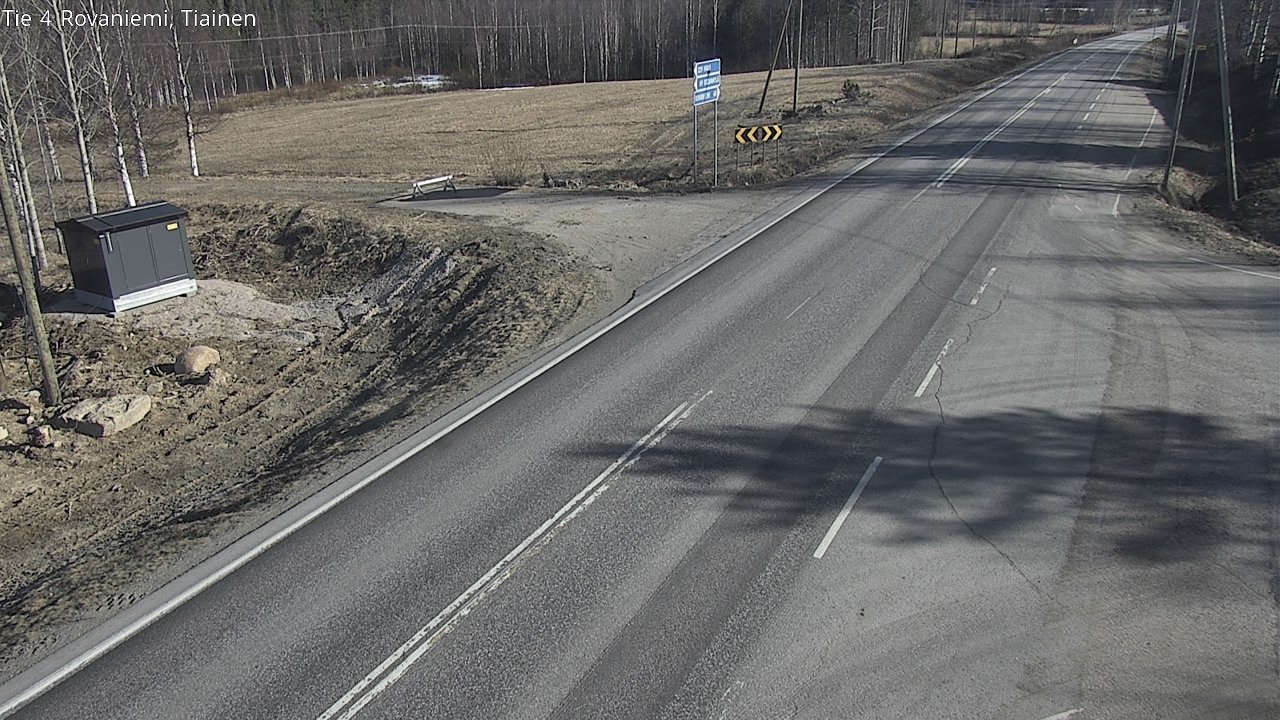Weather Camera Image Väg 4 Rovaniemi, Tiainen, Rovaniemi, Lappi