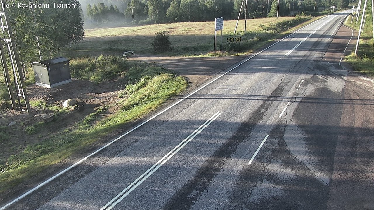 Weather Camera Image Road 4 Rovaniemi, Tiainen, Rovaniemi, Lappi