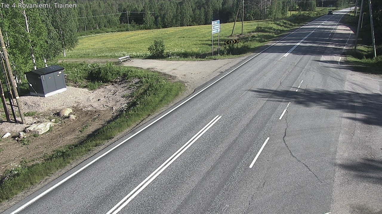 Weather Camera Image Road 4 Rovaniemi, Tiainen, Rovaniemi, Lappi
