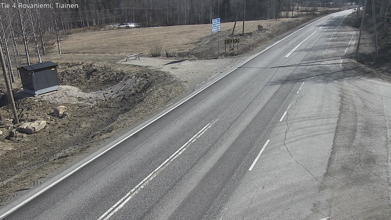 Weather Camera Image Väg 4 Rovaniemi, Tiainen, Rovaniemi, Lappi