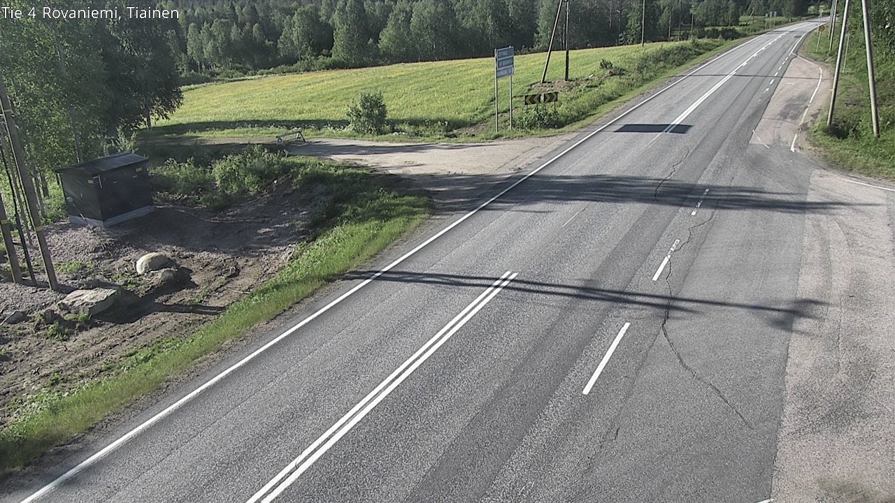 Weather Camera Image Road 4 Rovaniemi, Tiainen, Rovaniemi, Lappi