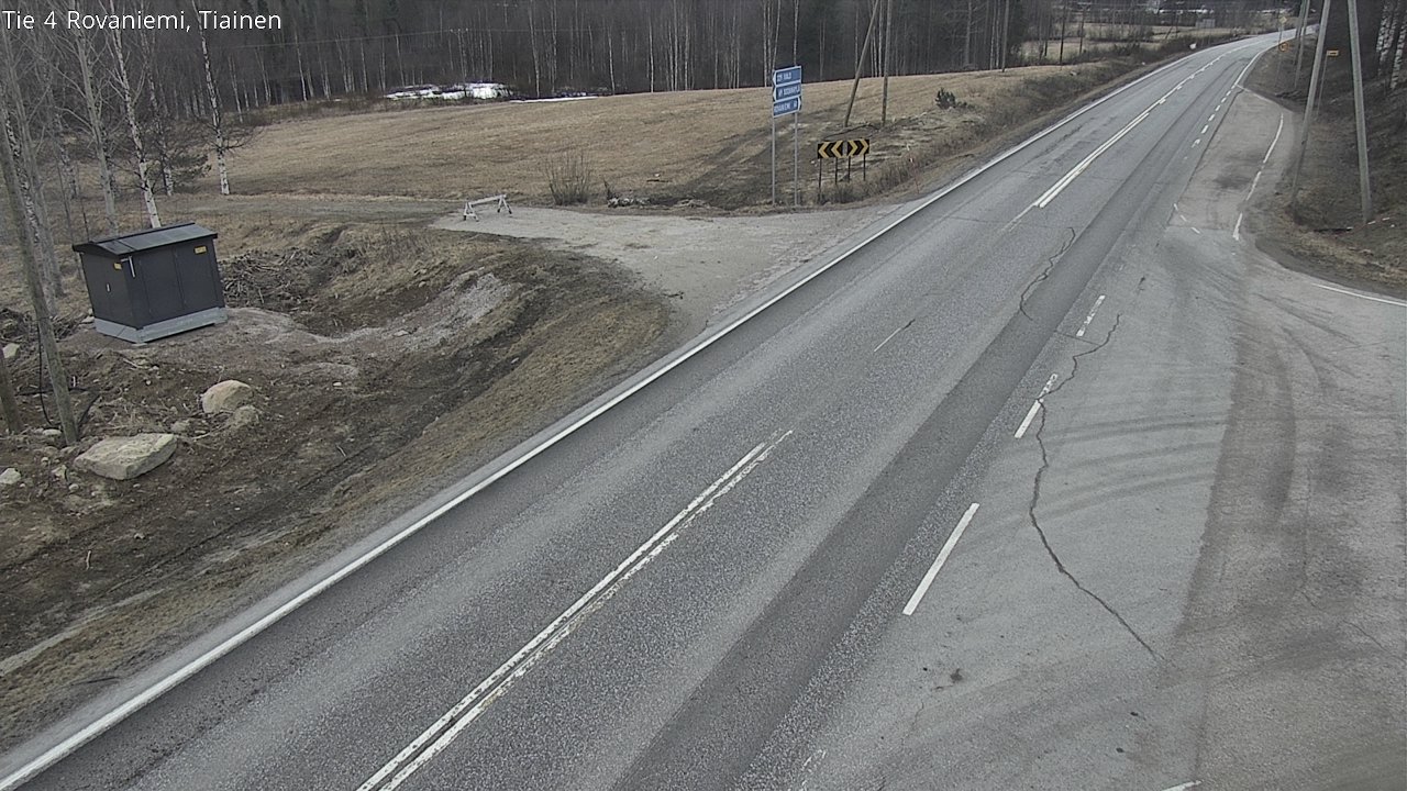Weather Camera Image Väg 4 Rovaniemi, Tiainen, Rovaniemi, Lappi