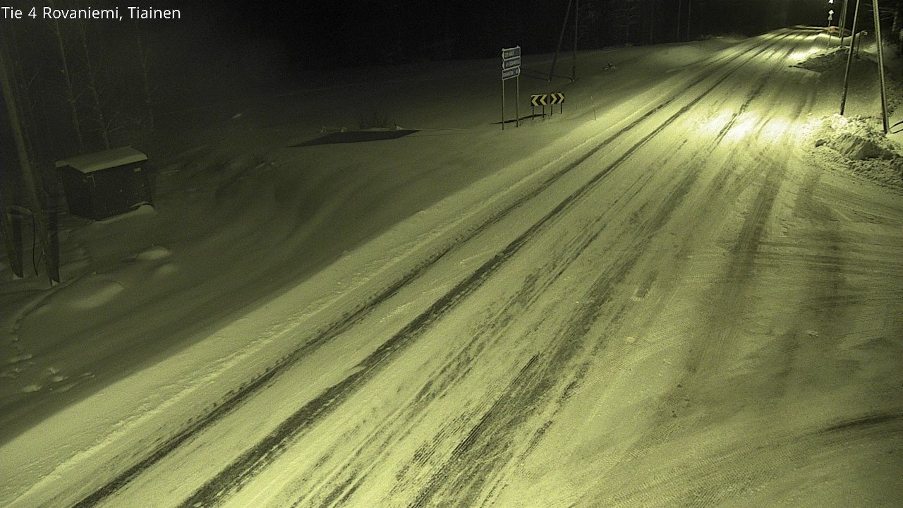 Weather Camera Image Road 4 Rovaniemi, Tiainen, Rovaniemi, Lappi