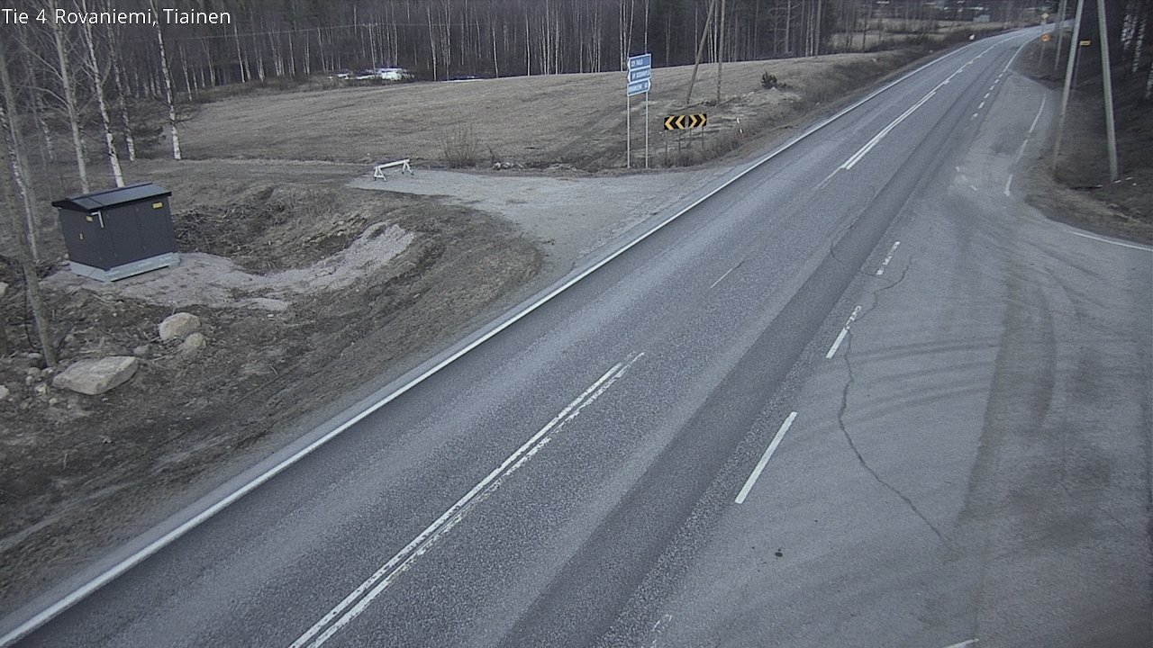Weather Camera Image Väg 4 Rovaniemi, Tiainen, Rovaniemi, Lappi