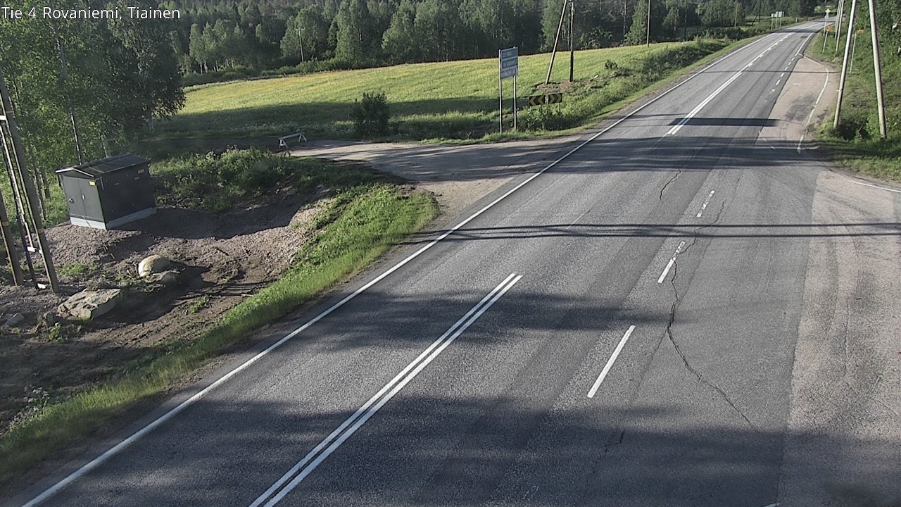 Weather Camera Image Road 4 Rovaniemi, Tiainen, Rovaniemi, Lappi