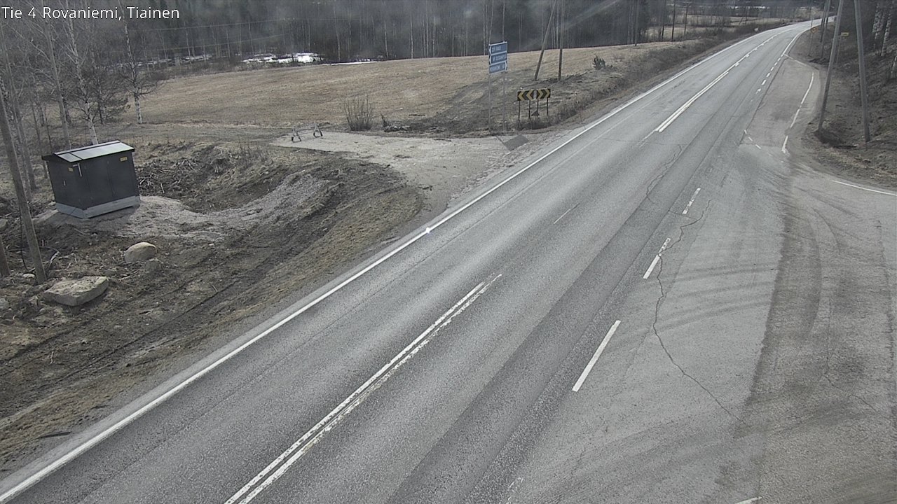 Weather Camera Image Väg 4 Rovaniemi, Tiainen, Rovaniemi, Lappi
