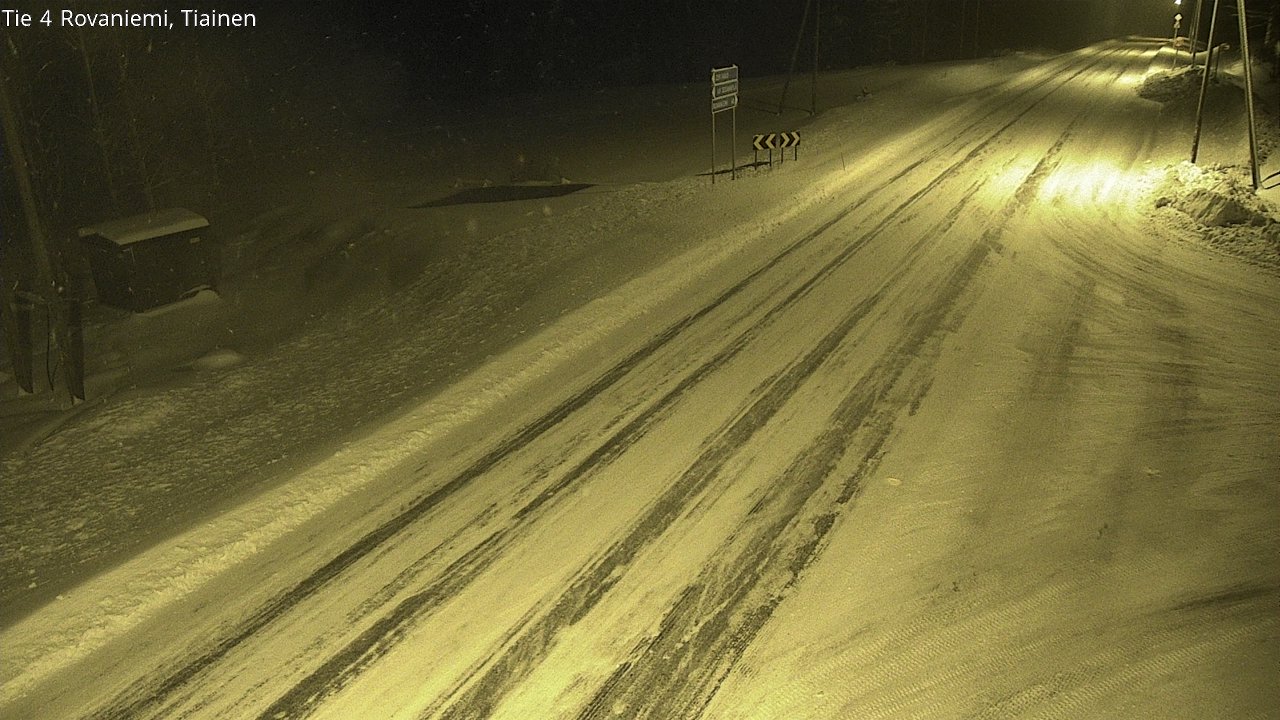 Weather Camera Image Road 4 Rovaniemi, Tiainen, Rovaniemi, Lappi