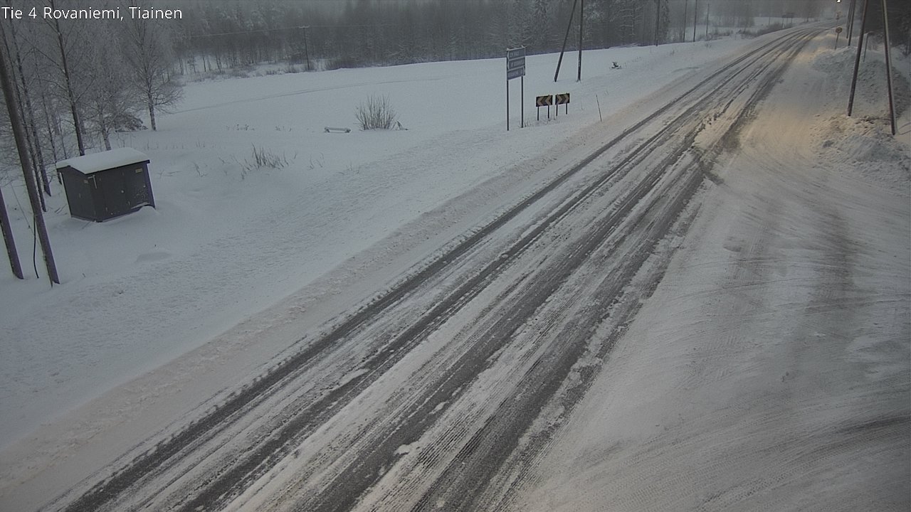 Weather Camera Image Road 4 Rovaniemi, Tiainen, Rovaniemi, Lappi