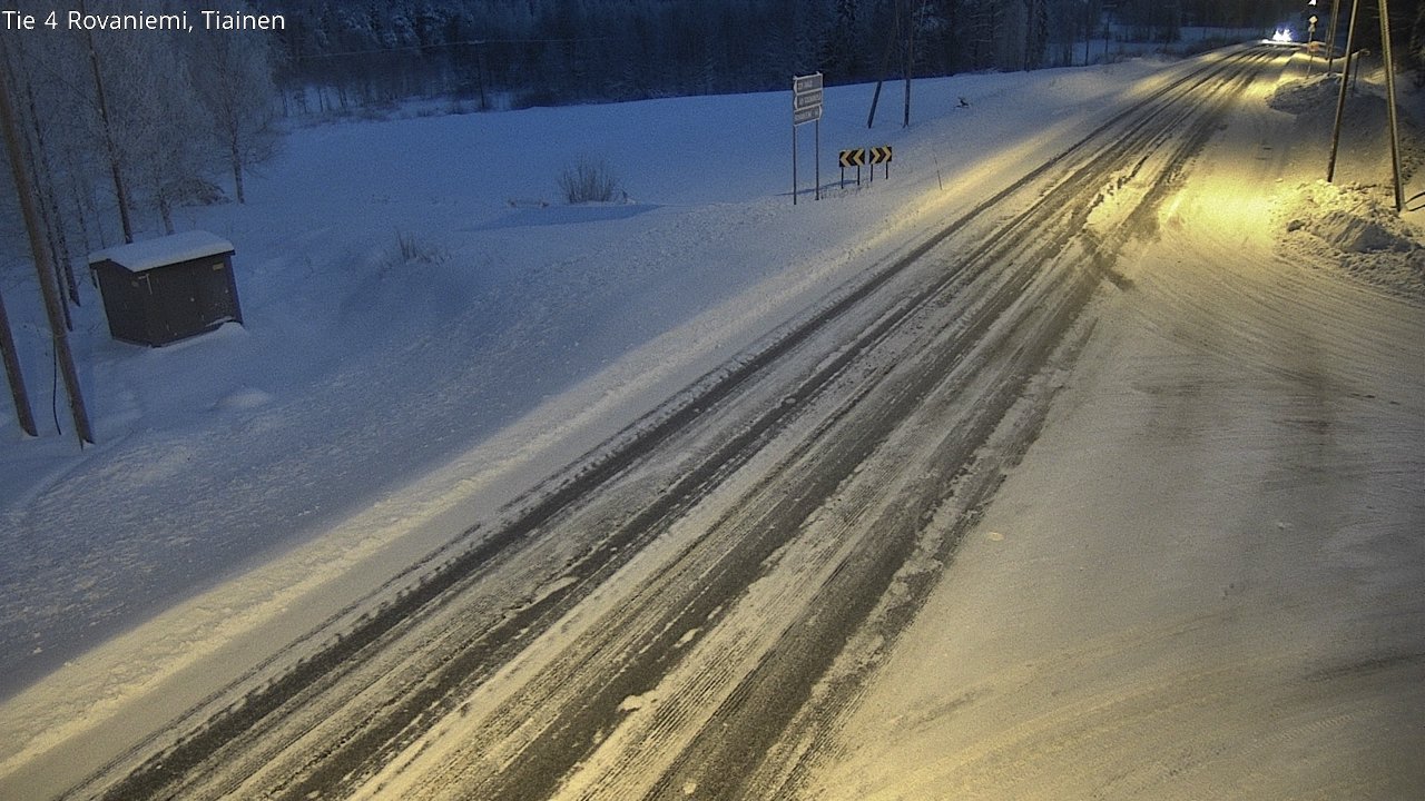 Weather Camera Image Väg 4 Rovaniemi, Tiainen, Rovaniemi, Lappi
