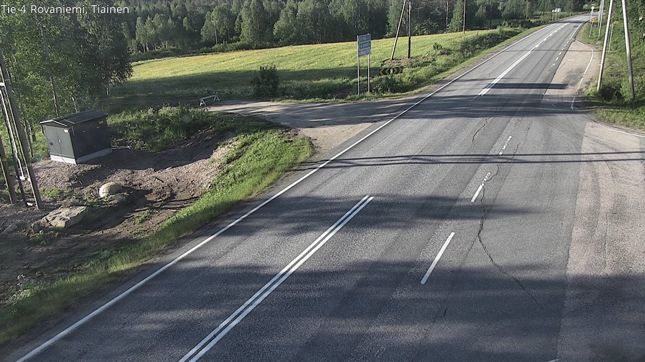 Weather Camera Image Road 4 Rovaniemi, Tiainen, Rovaniemi, Lappi