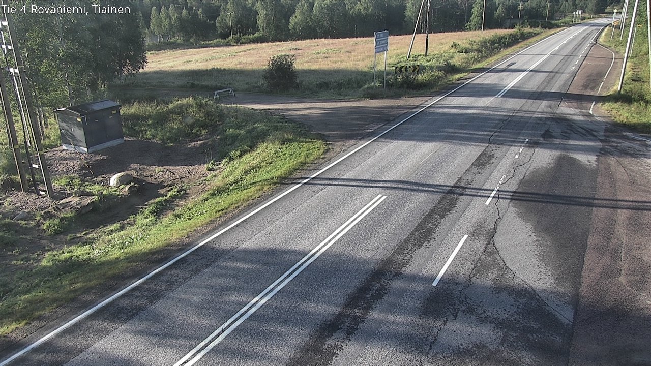 Weather Camera Image Road 4 Rovaniemi, Tiainen, Rovaniemi, Lappi