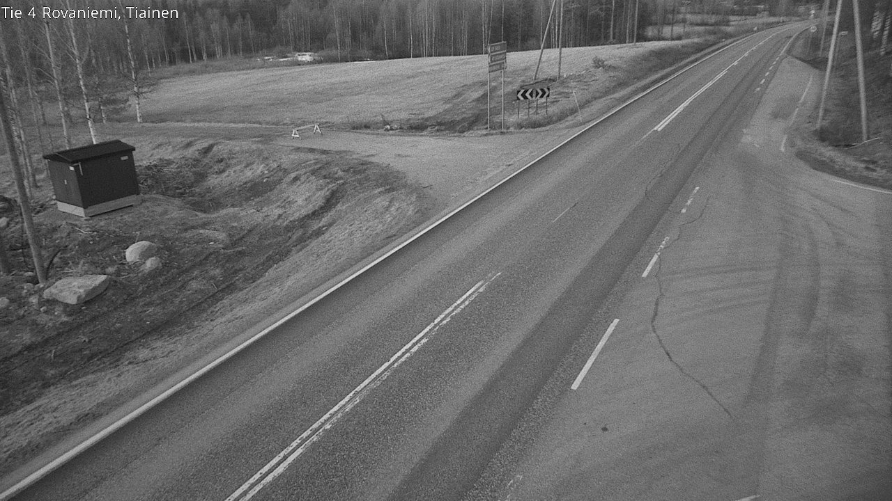 Weather Camera Image Väg 4 Rovaniemi, Tiainen, Rovaniemi, Lappi