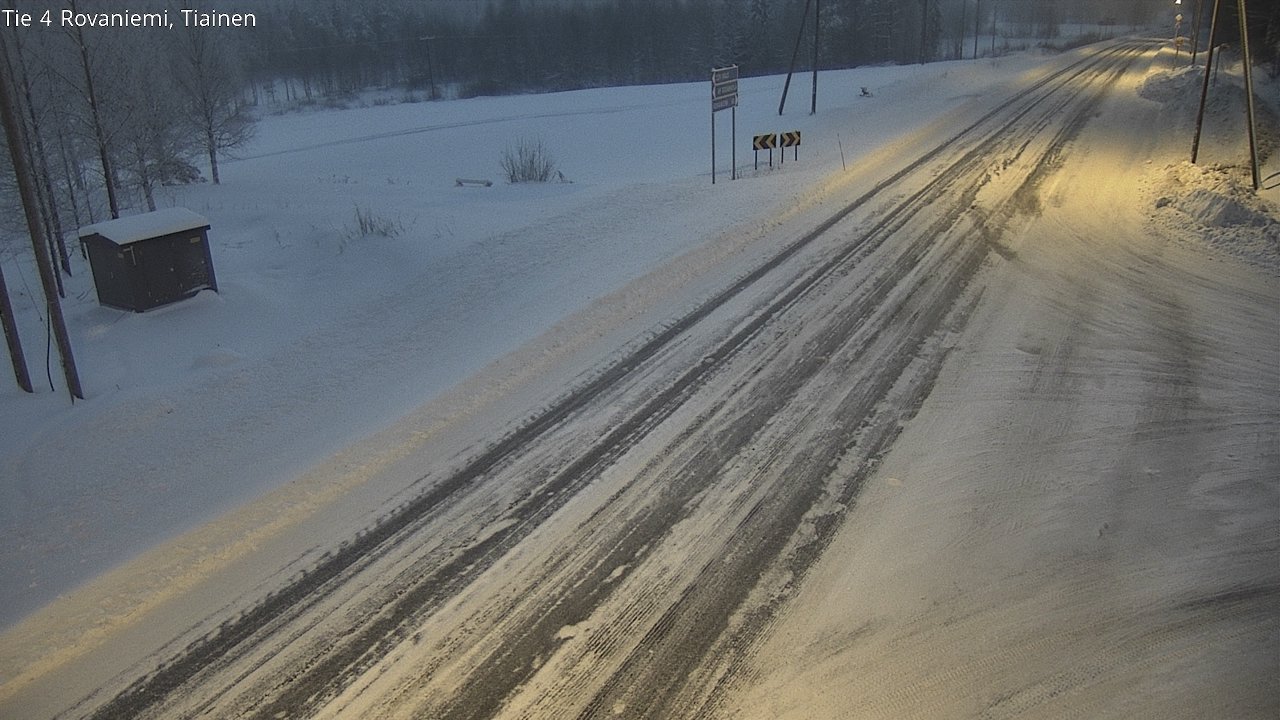Weather Camera Image Road 4 Rovaniemi, Tiainen, Rovaniemi, Lappi