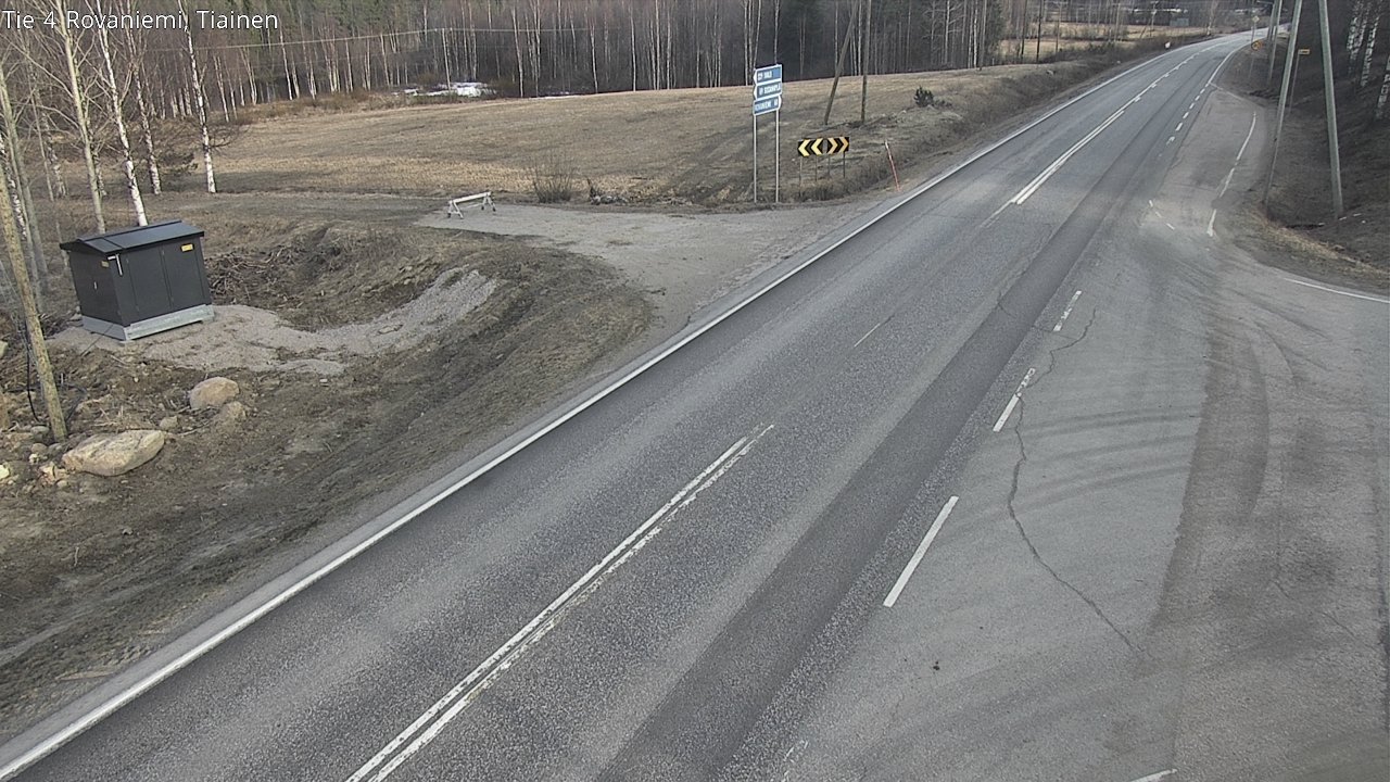 Weather Camera Image Väg 4 Rovaniemi, Tiainen, Rovaniemi, Lappi
