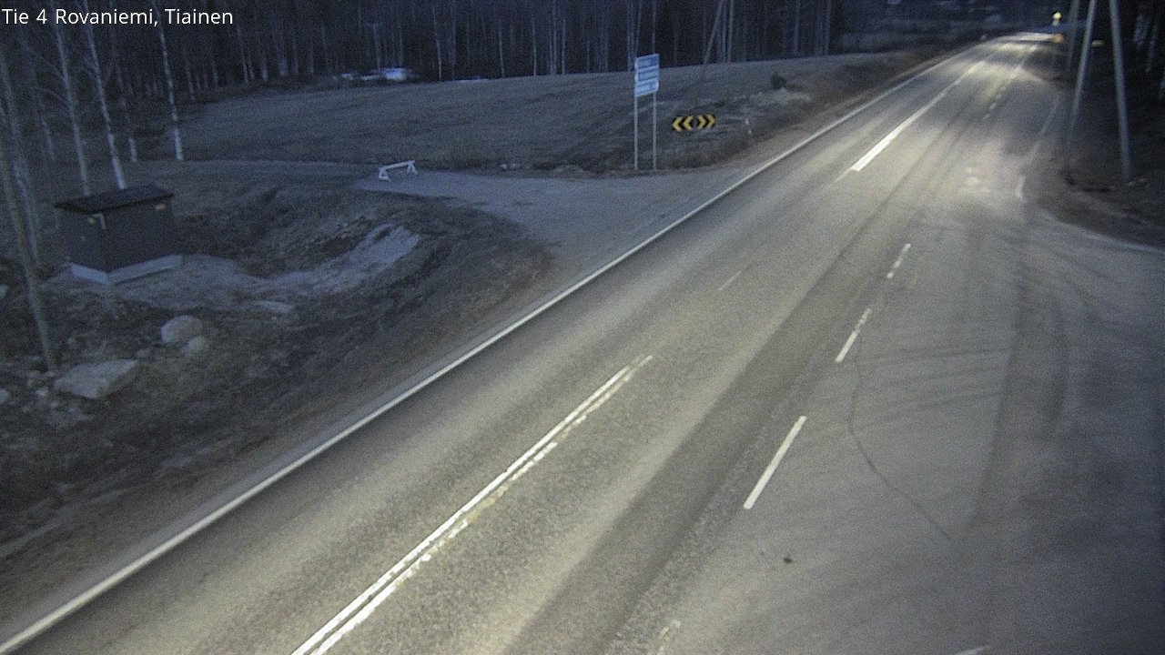 Weather Camera Image Väg 4 Rovaniemi, Tiainen, Rovaniemi, Lappi