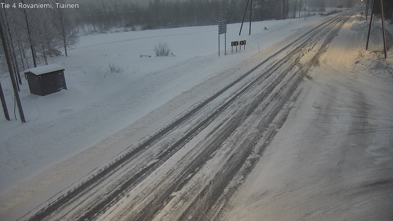 Weather Camera Image Road 4 Rovaniemi, Tiainen, Rovaniemi, Lappi