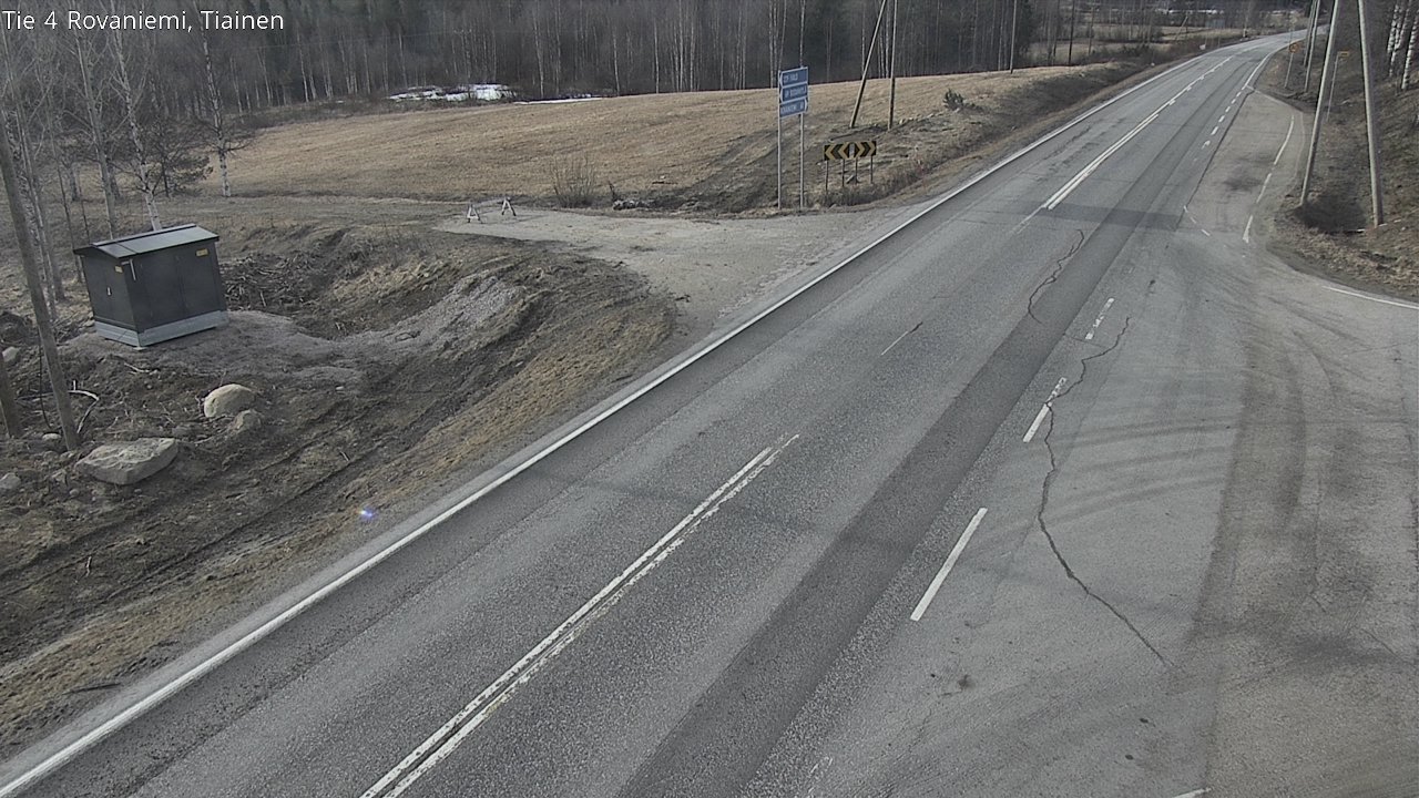 Weather Camera Image Väg 4 Rovaniemi, Tiainen, Rovaniemi, Lappi