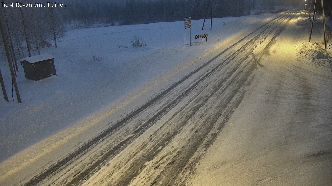 Weather Camera Image Road 4 Rovaniemi, Tiainen, Rovaniemi, Lappi