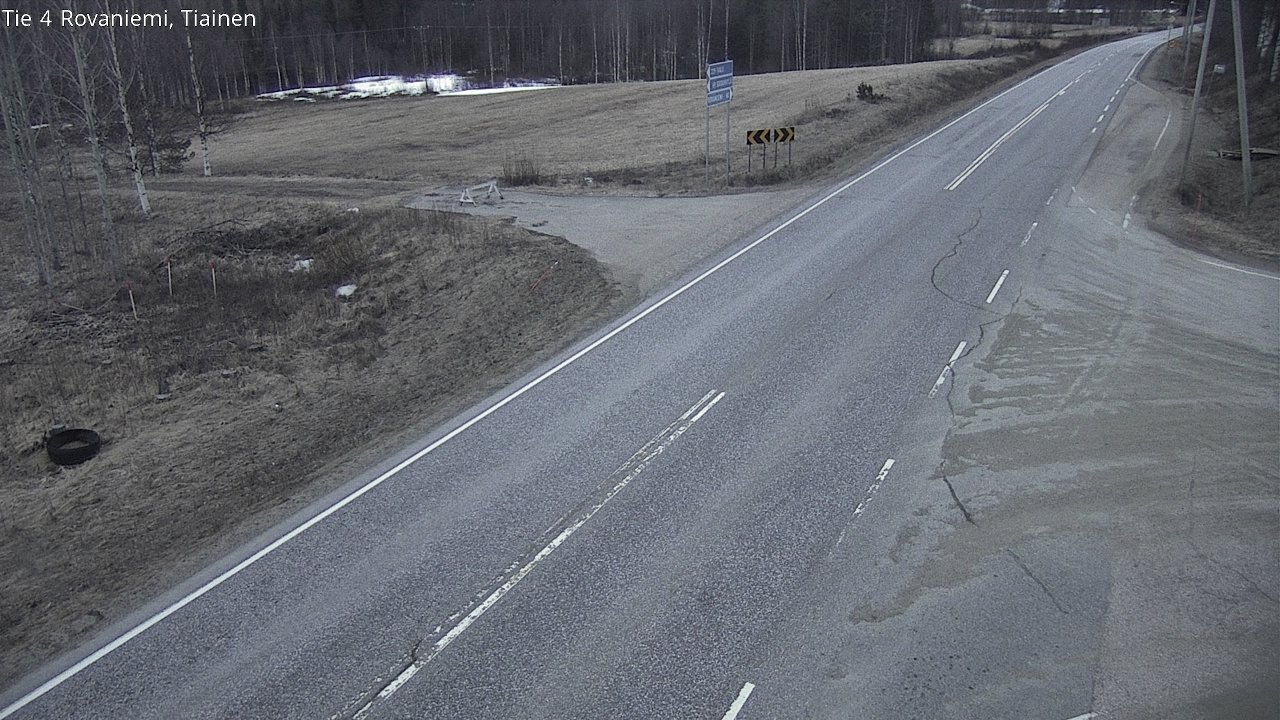 Weather Camera Image Väg 4 Rovaniemi, Tiainen, Rovaniemi, Lappi