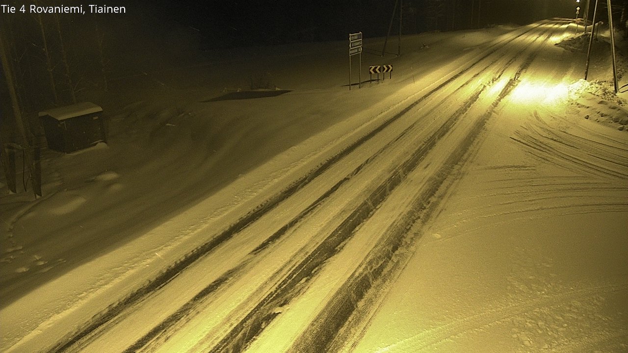 Weather Camera Image Road 4 Rovaniemi, Tiainen, Rovaniemi, Lappi