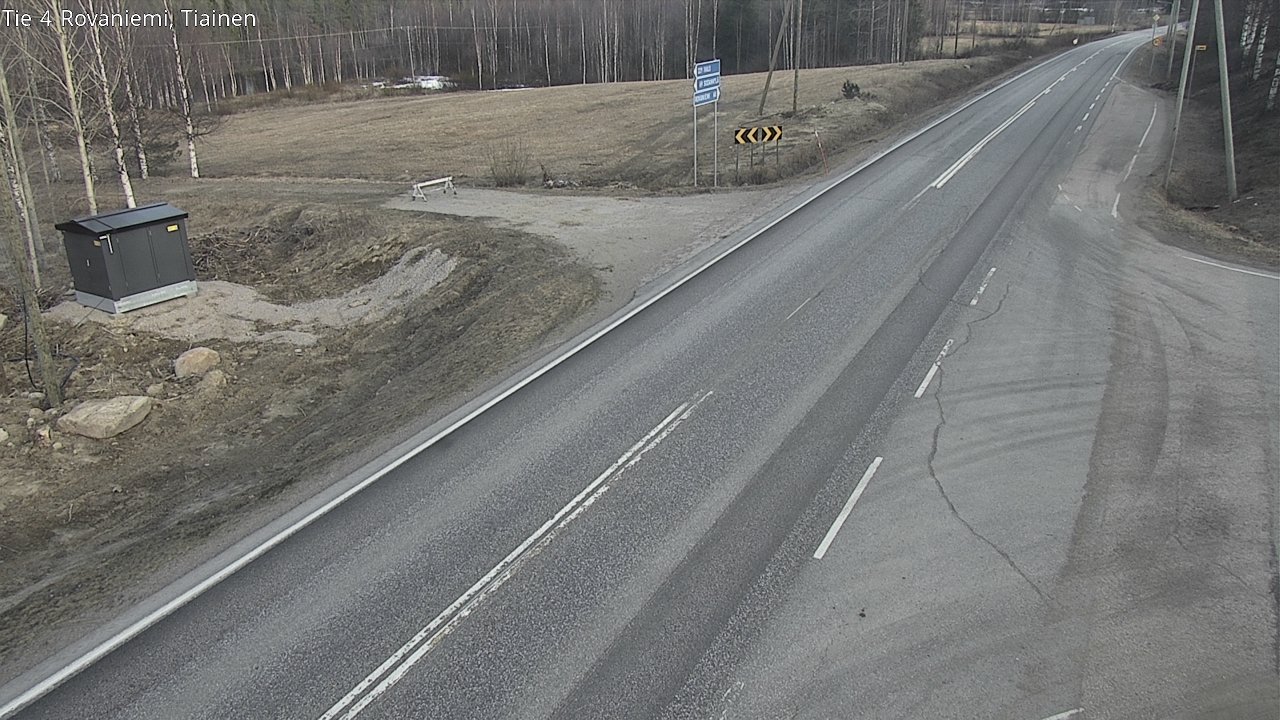 Weather Camera Image Väg 4 Rovaniemi, Tiainen, Rovaniemi, Lappi
