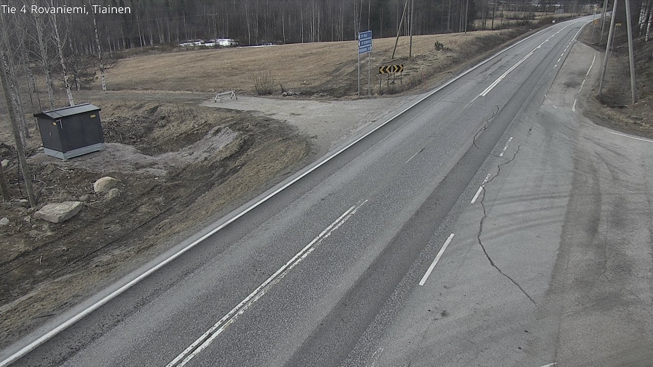 Weather Camera Image Väg 4 Rovaniemi, Tiainen, Rovaniemi, Lappi