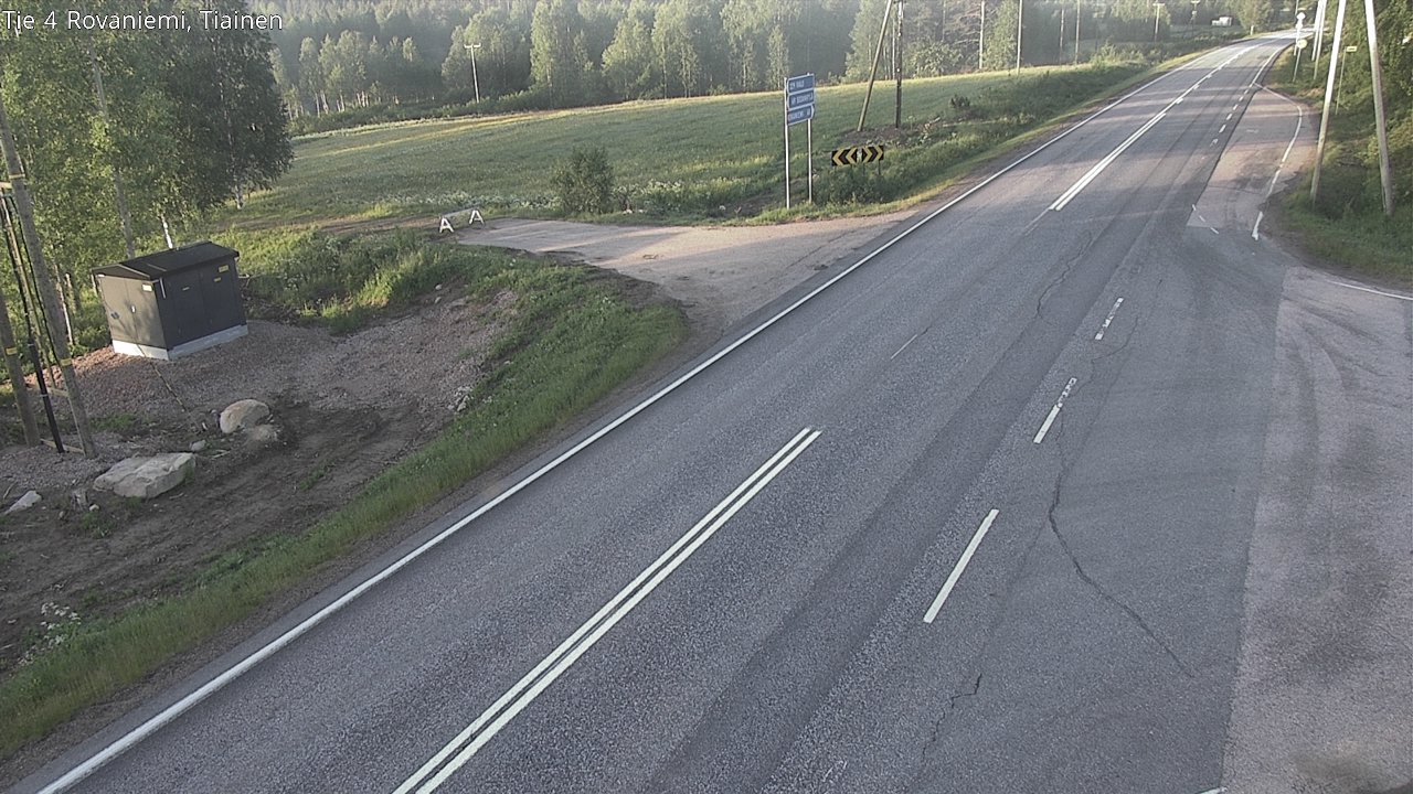 Weather Camera Image Road 4 Rovaniemi, Tiainen, Rovaniemi, Lappi