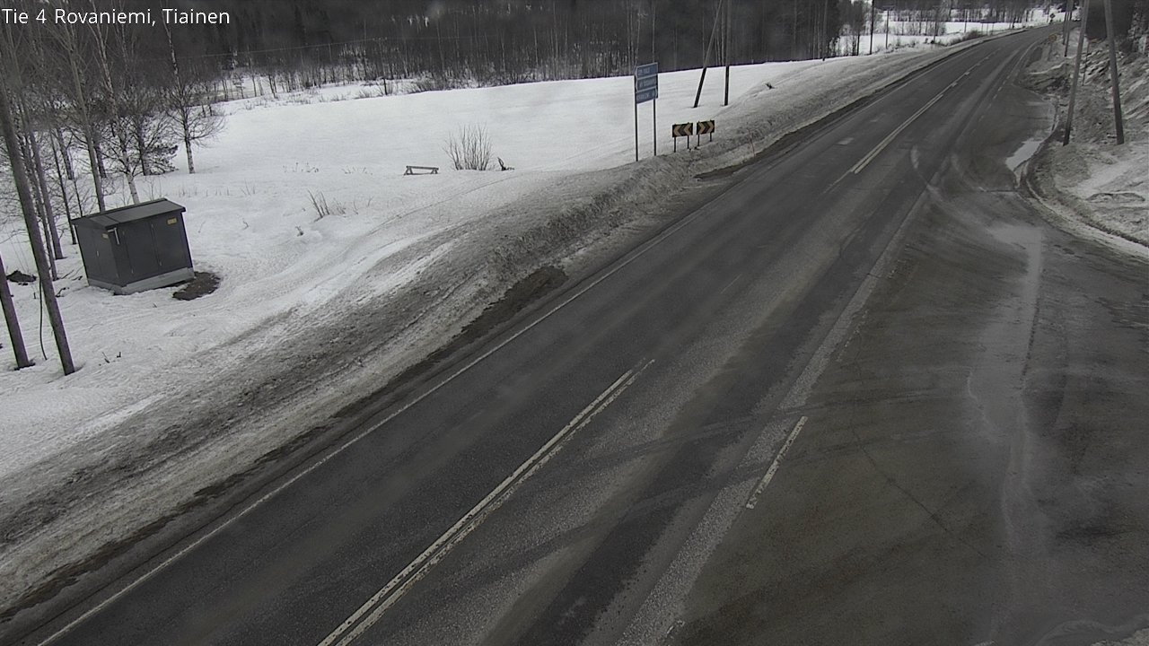 Weather Camera Image Väg 4 Rovaniemi, Tiainen, Rovaniemi, Lappi