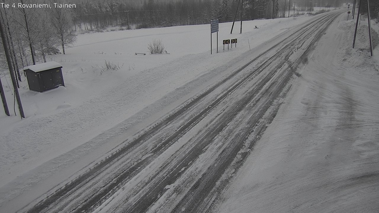 Weather Camera Image Road 4 Rovaniemi, Tiainen, Rovaniemi, Lappi