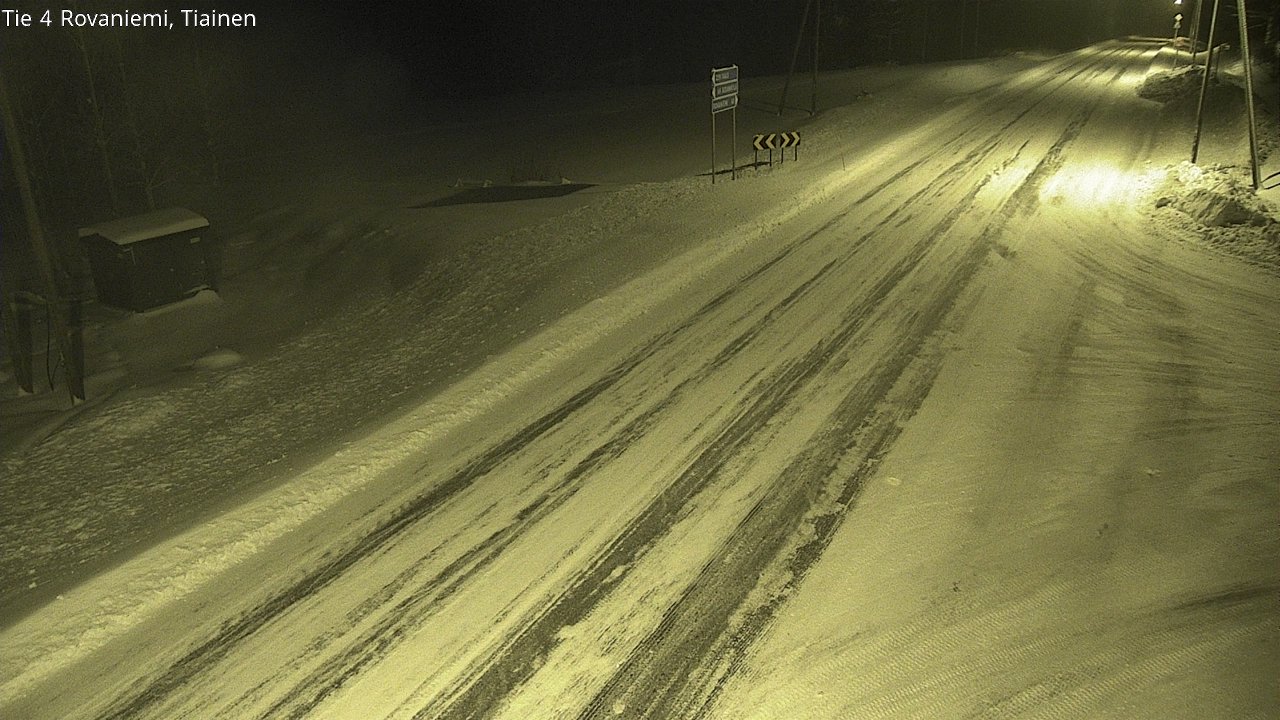 Weather Camera Image Road 4 Rovaniemi, Tiainen, Rovaniemi, Lappi
