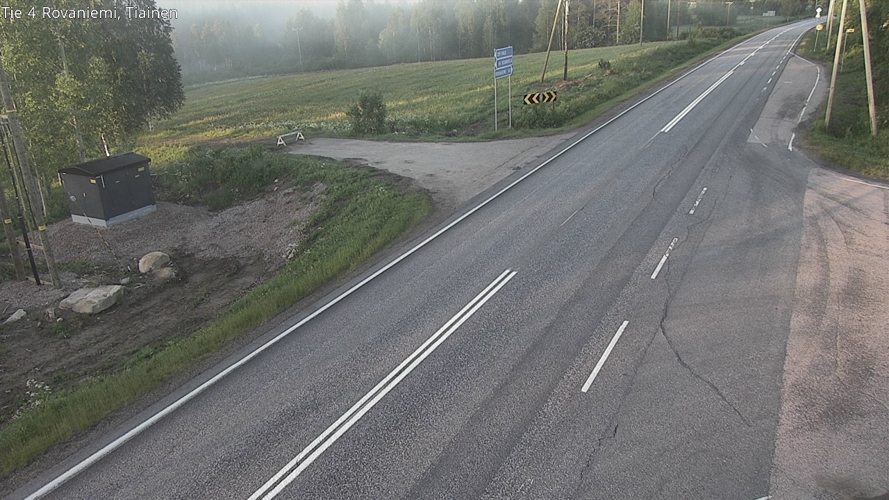 Weather Camera Image Road 4 Rovaniemi, Tiainen, Rovaniemi, Lappi