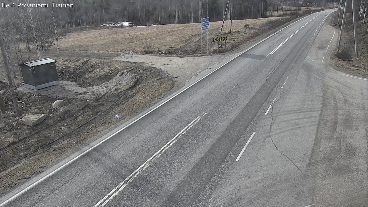 Weather Camera Image Väg 4 Rovaniemi, Tiainen, Rovaniemi, Lappi