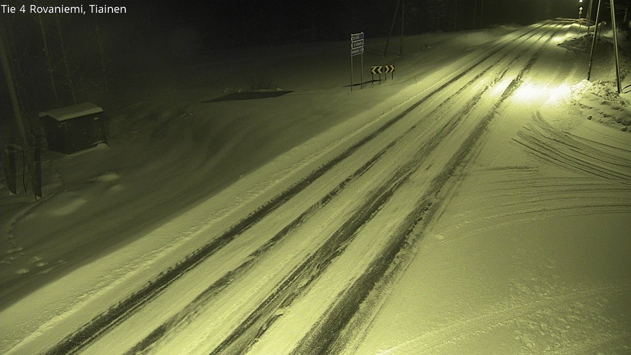 Weather Camera Image Road 4 Rovaniemi, Tiainen, Rovaniemi, Lappi