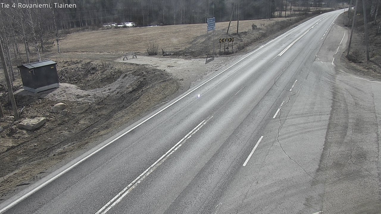 Weather Camera Image Väg 4 Rovaniemi, Tiainen, Rovaniemi, Lappi