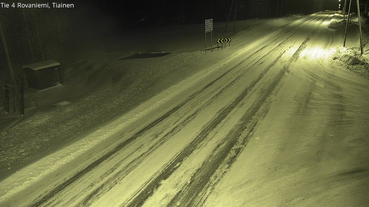 Weather Camera Image Road 4 Rovaniemi, Tiainen, Rovaniemi, Lappi