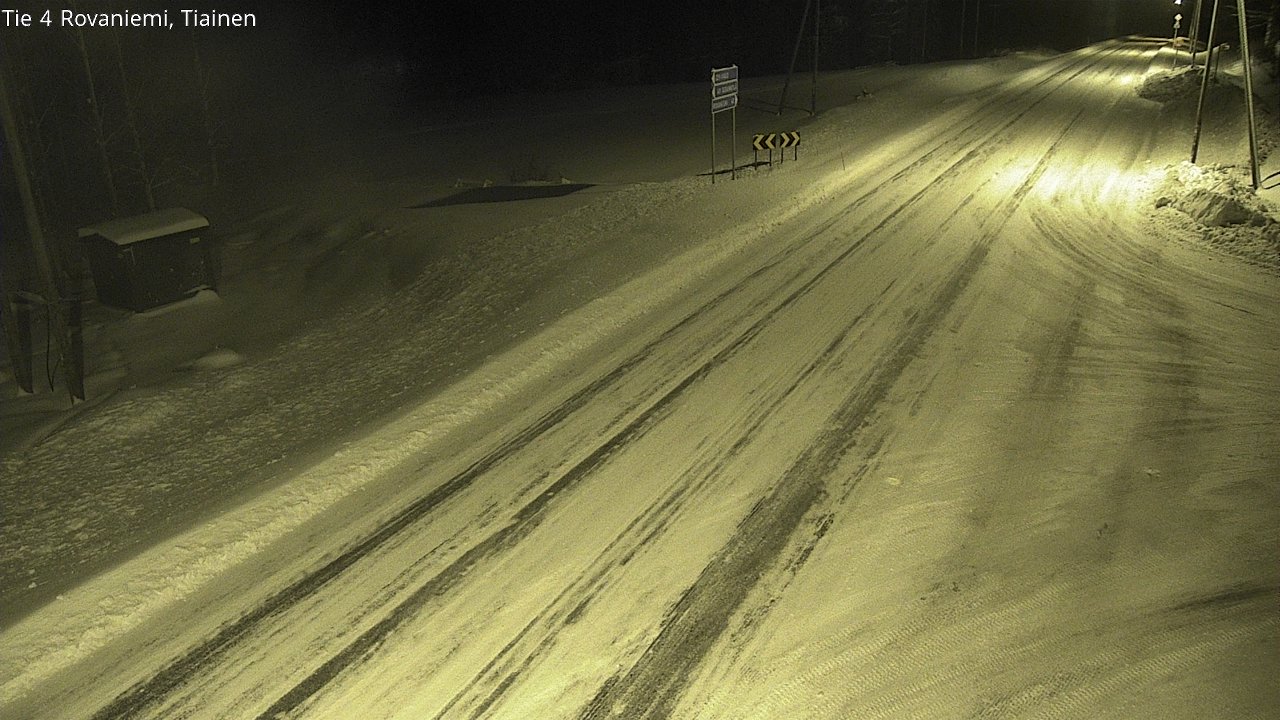 Weather Camera Image Road 4 Rovaniemi, Tiainen, Rovaniemi, Lappi