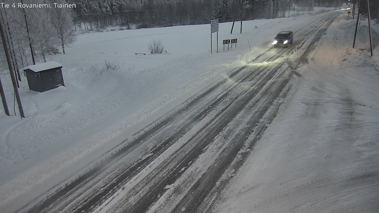 Weather Camera Image Road 4 Rovaniemi, Tiainen, Rovaniemi, Lappi