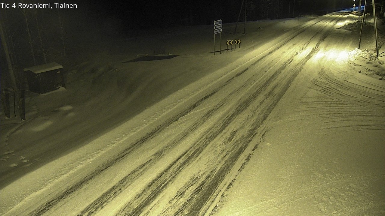 Weather Camera Image Road 4 Rovaniemi, Tiainen, Rovaniemi, Lappi