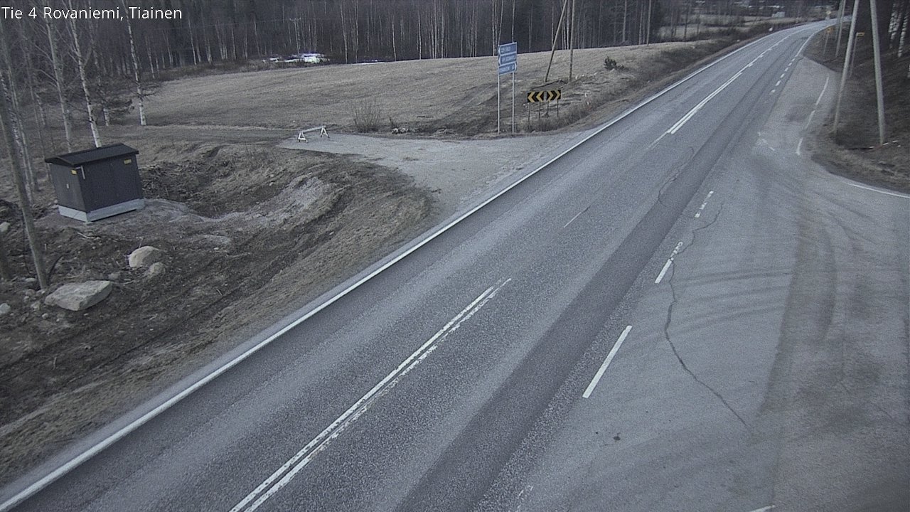 Weather Camera Image Väg 4 Rovaniemi, Tiainen, Rovaniemi, Lappi
